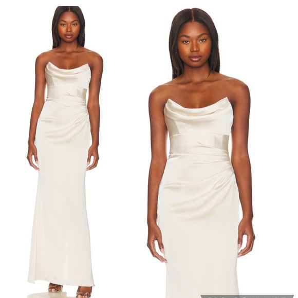 Katie May Taylor Gown in Stone - Picture 1 of 14